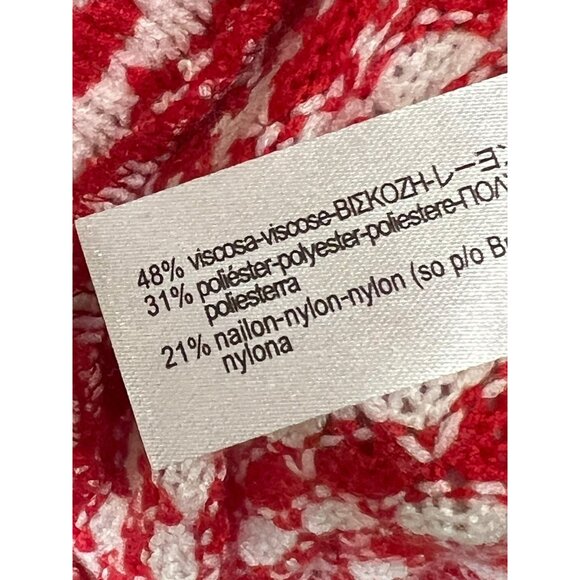 Zara Red & White Knit Flared Sweater Holiday Pants Size M - Picture 5 of 9